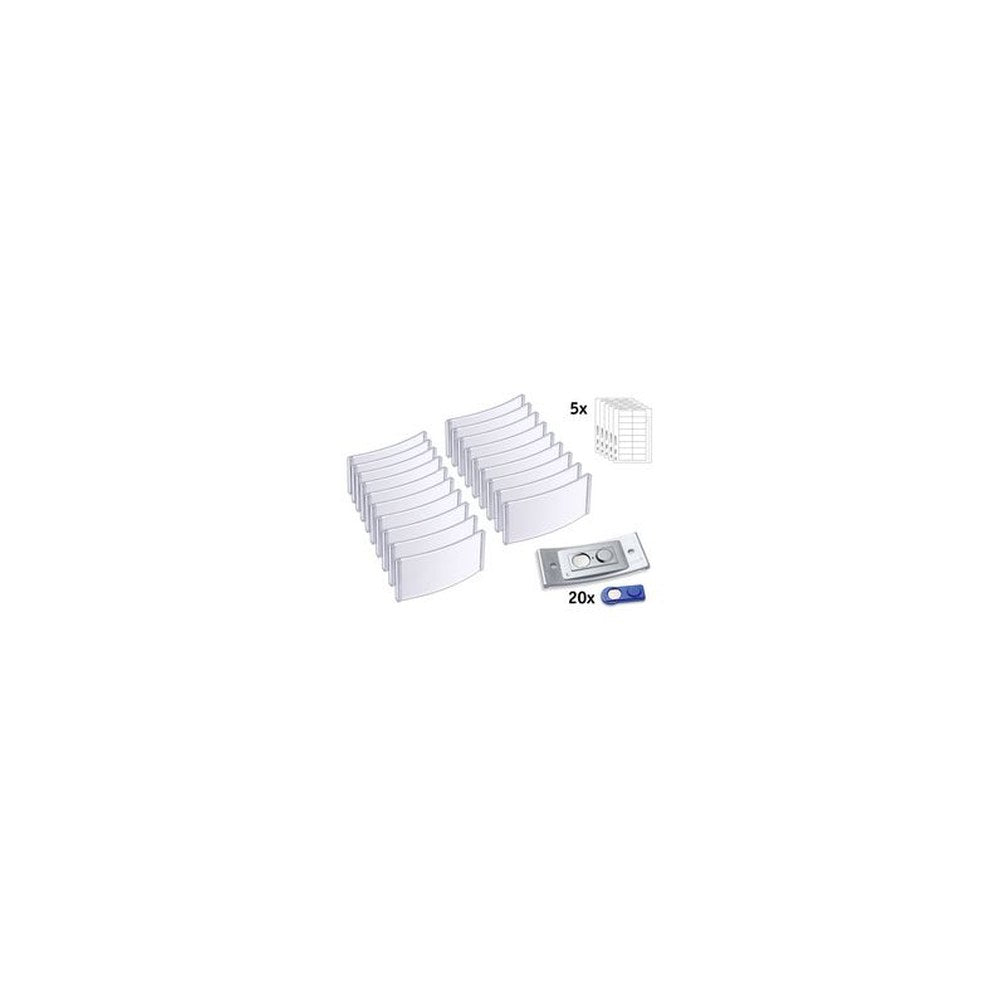 AVERY Zweckform Porte-nom, 80 x 34 mm, set de 20, argent