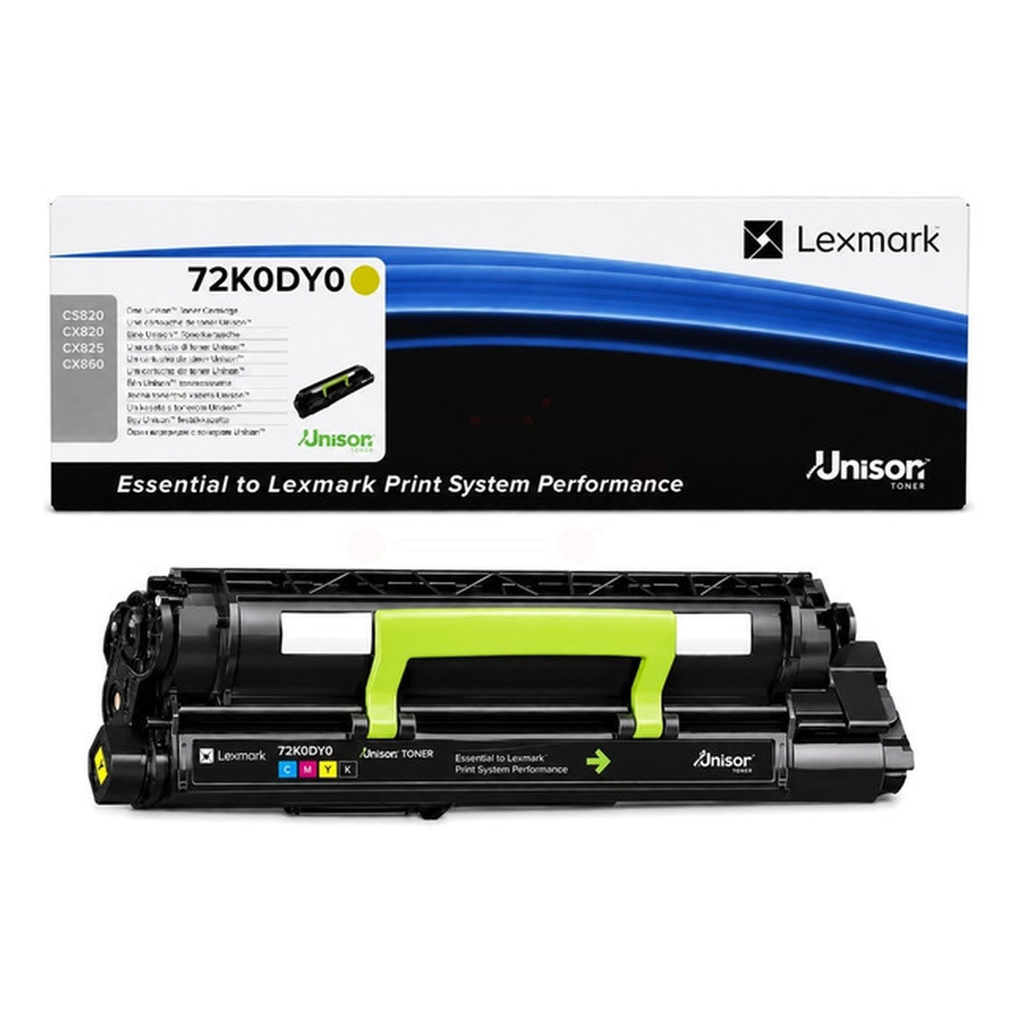 Unité développeur d'origine Lexmark 72K0DY0 - jaune