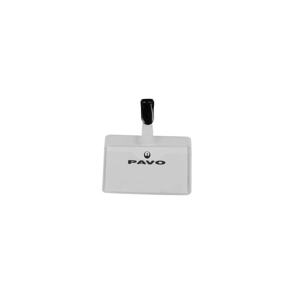 pavo Porte-badge, avec clip, 60 x 90 mm, transparent