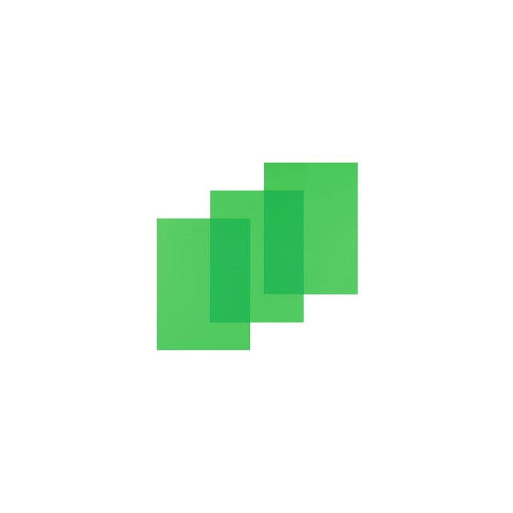 pavo plats de couverture, A4, PVC, 0,2 mm, vert transparent