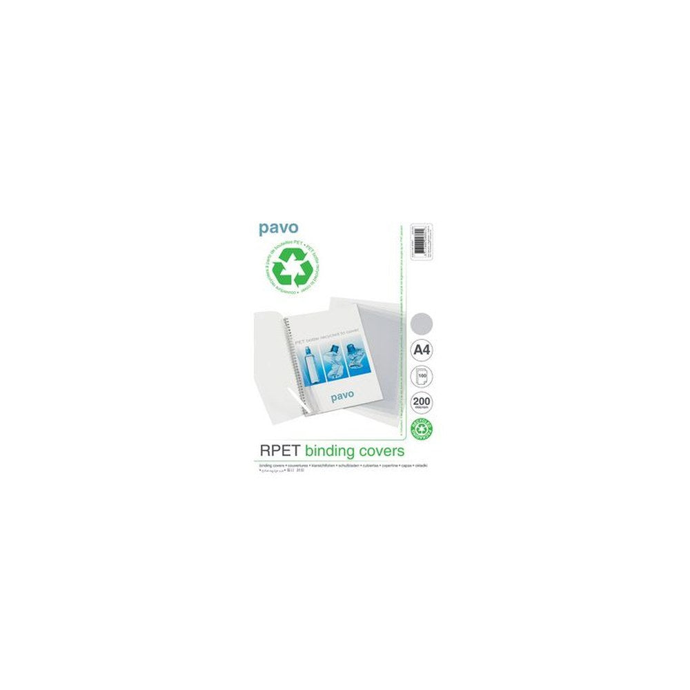 pavo Plats de couverture, A4, rPET, transparent, 0,20 mm