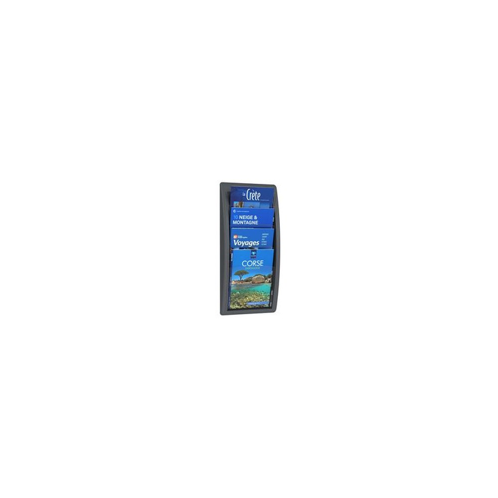 PAPERFLOW Porte-brochures mural Quick fit, A4, anthracite