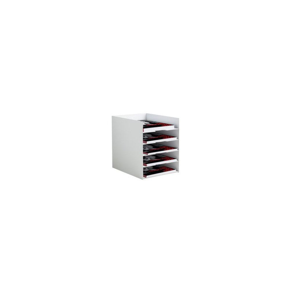 PAPERFLOW Station de tri Formularbox, 5 compartiments, gris