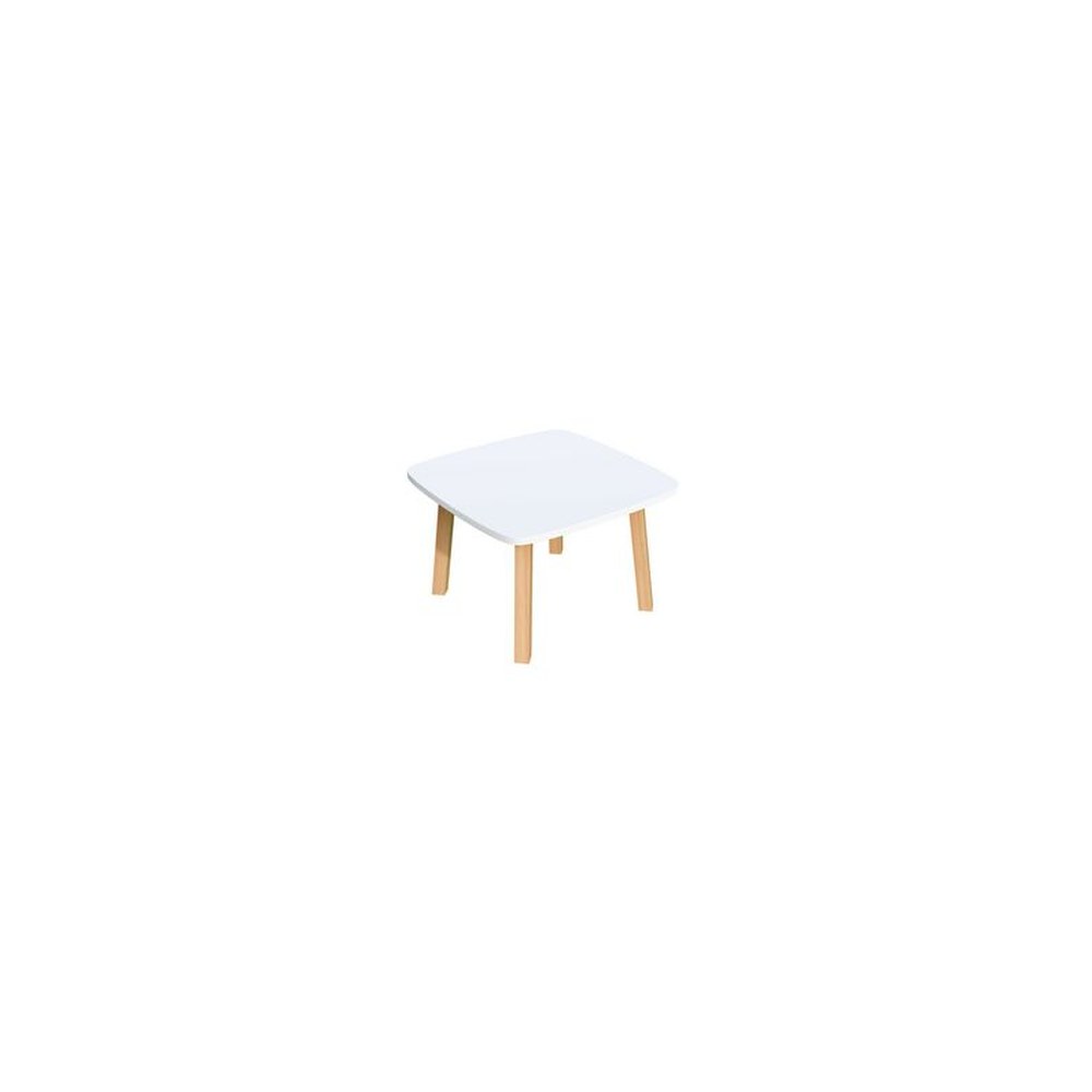PAPERFLOW Table d'appoint WOODY, en bois massif, blanc