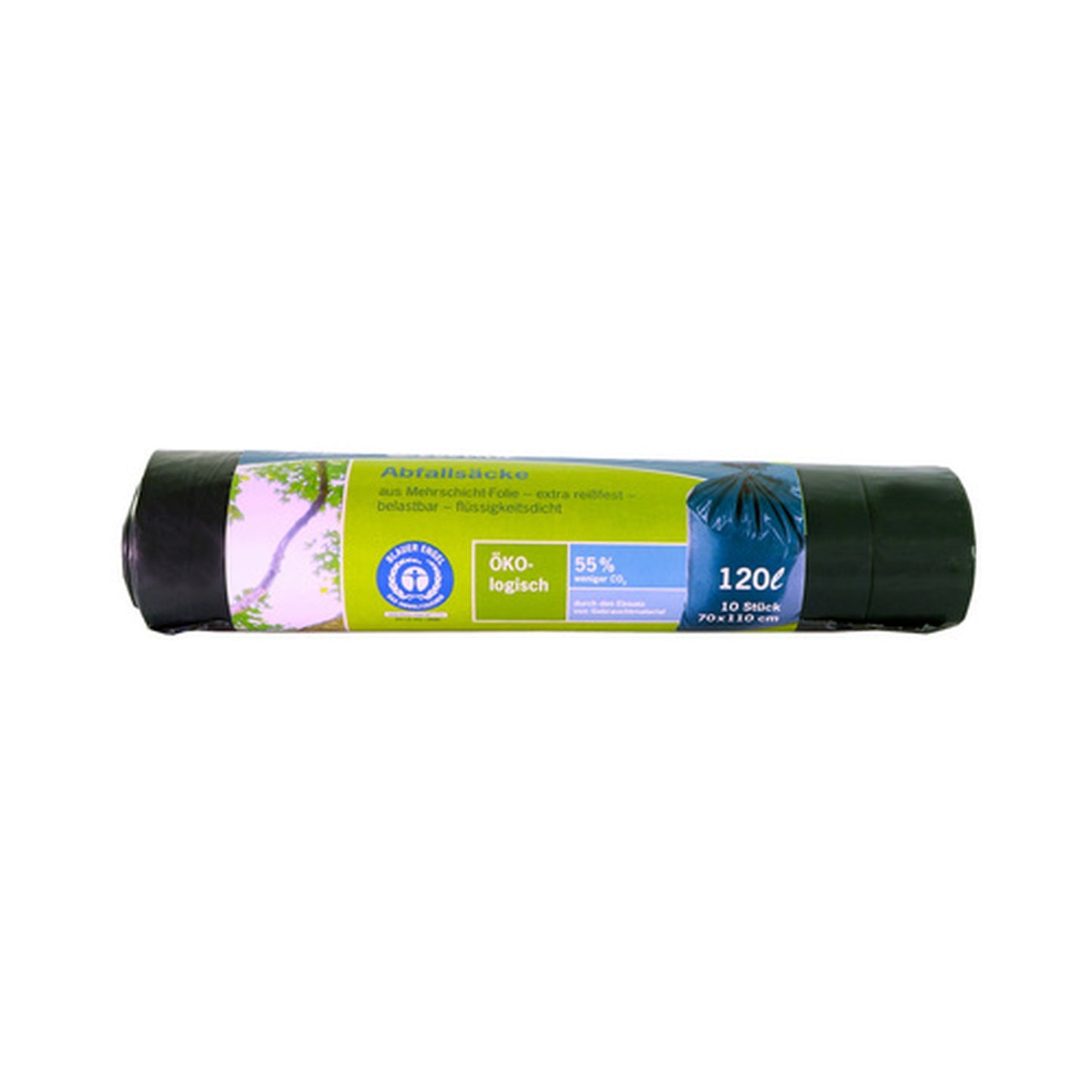 Secolan Sac poubelle, 120 litres, bleu/noir