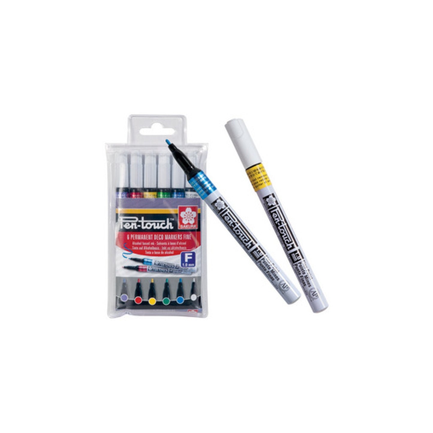 SAKURA Marqueur permanent Pen-Touch Fin, étui de 6