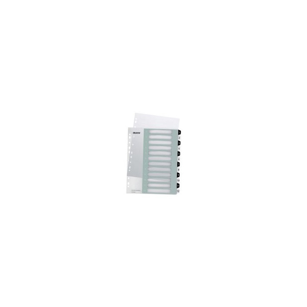 LEITZ Intercalaires en plastique WOW, numéroté, 1-12