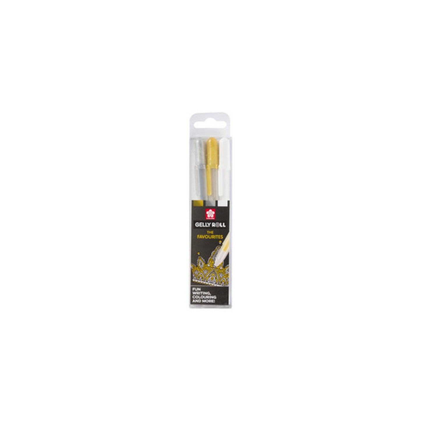 SAKURA Stylo roller encre gel Gelly Roll "Or-Argent-Blanc"