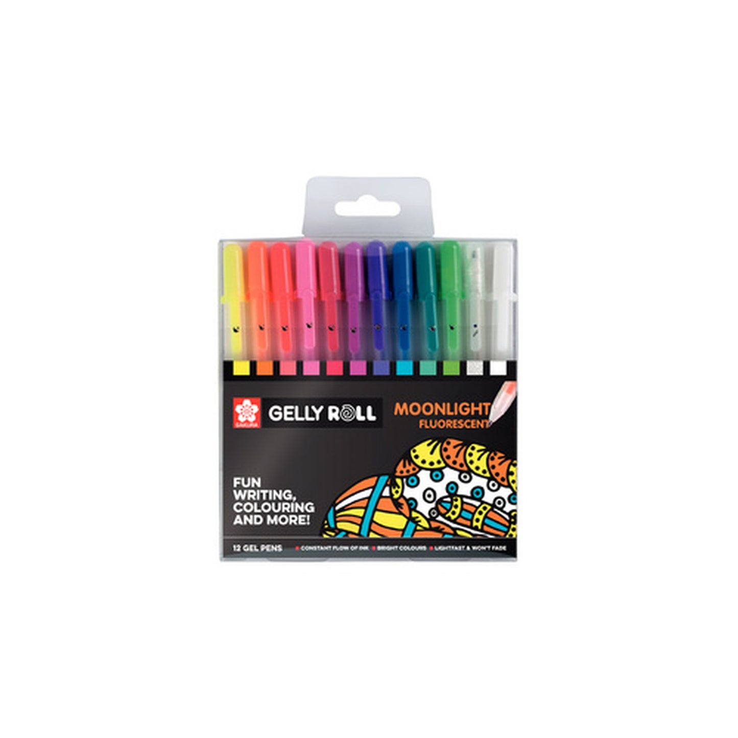 SAKURA Stylo roller encre gel Gelly Roll Moonlight étui de12