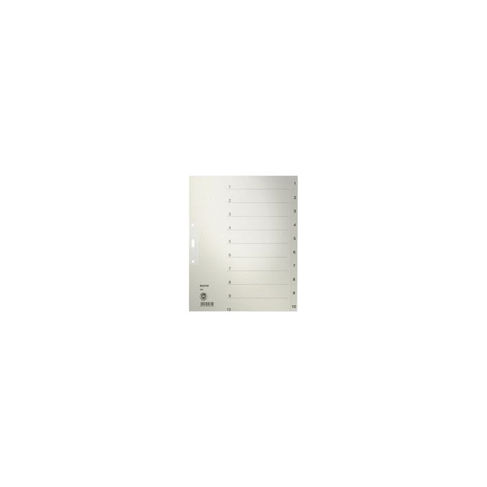 LEITZ Intercalaires en papier naturel, numéroté, format A4