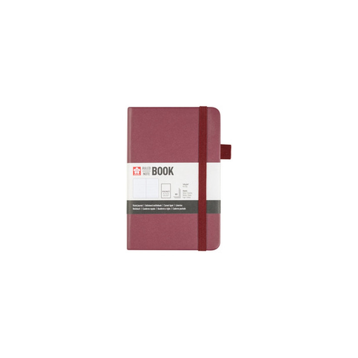 SAKURA Carnet, 90 x 140 mm, ligné, mûre
