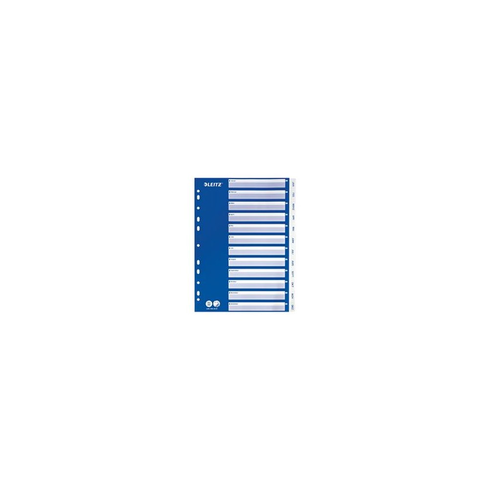 LEITZ Kunststoff-Register, Monate, A4, Jan.-Dez., PP, weiß