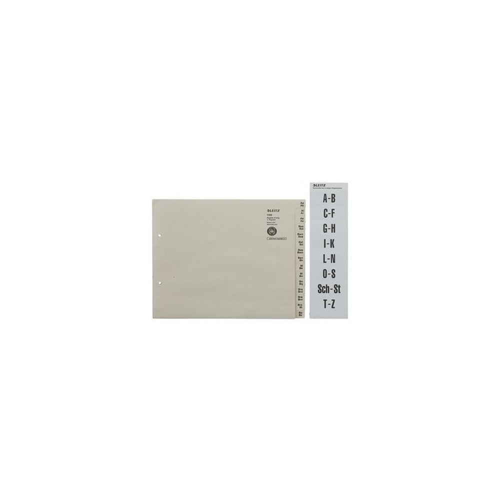 LEITZ Tauenpapier-Register, A-Z, für 8 Ordner, grau