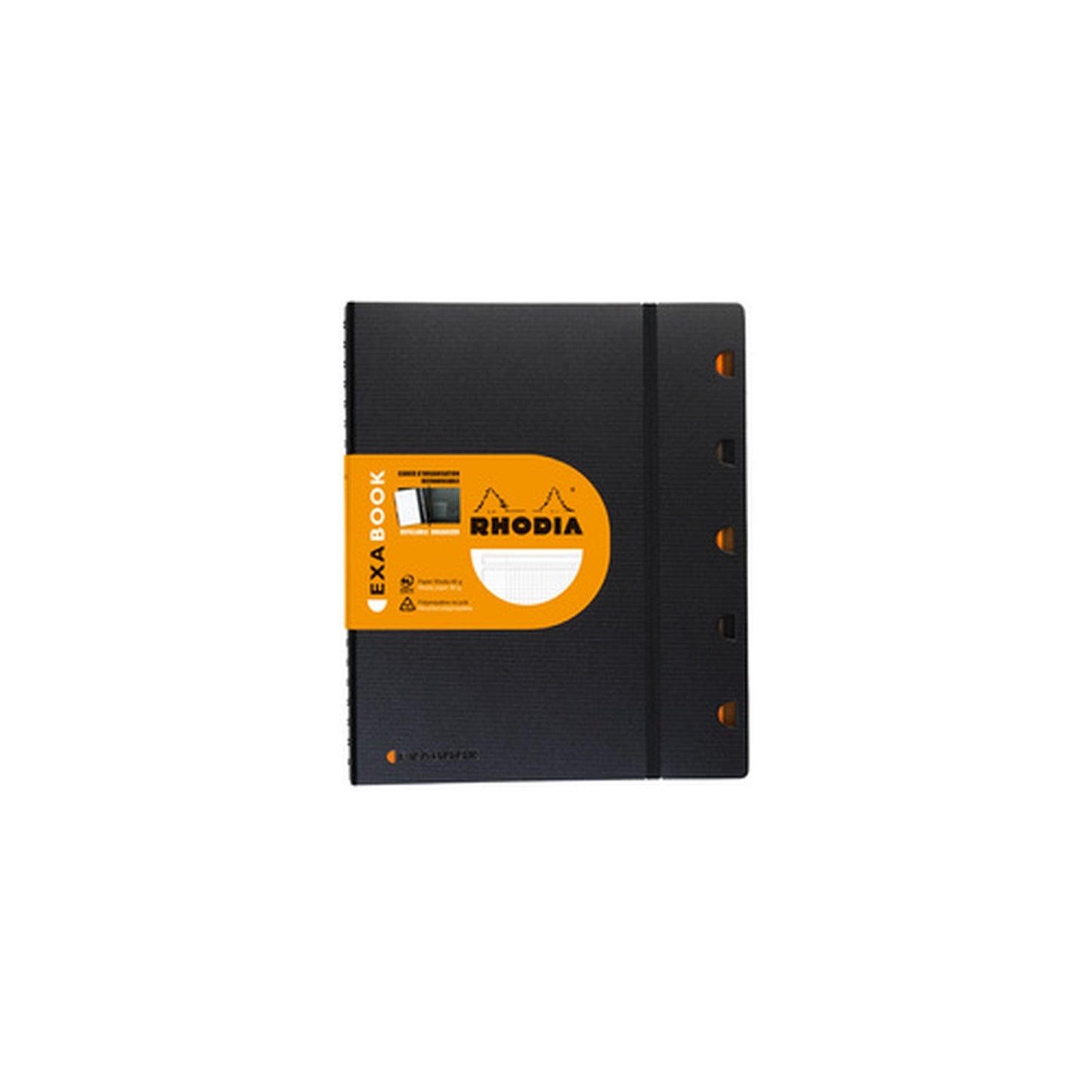 RHODIA Cahier EXABOOK rechargeable, A4+, quadrillé, noir