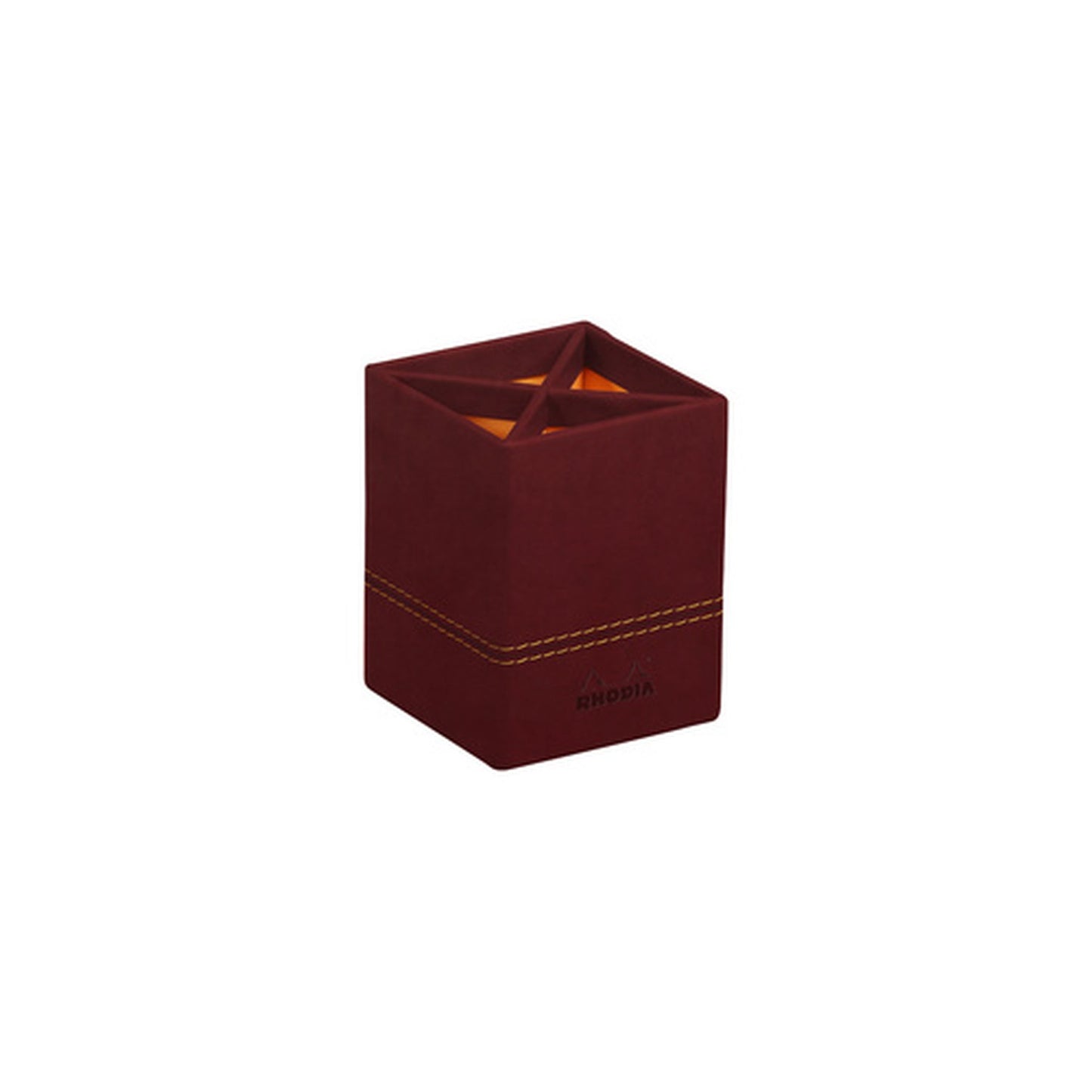 RHODIA Pot à crayons, en similicuir, lie de vin