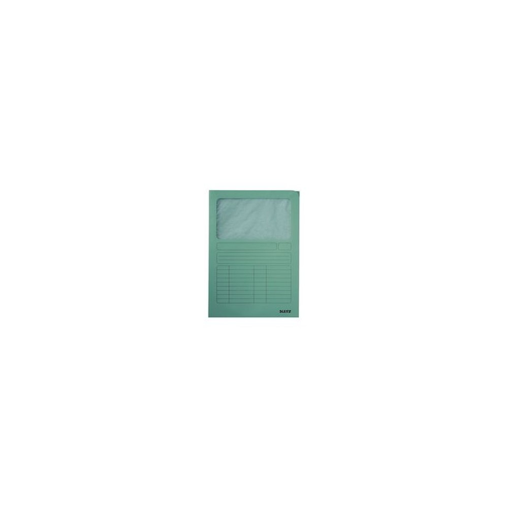 LEITZ Chemise à fenêtre, format A4, carton, assorti, x100