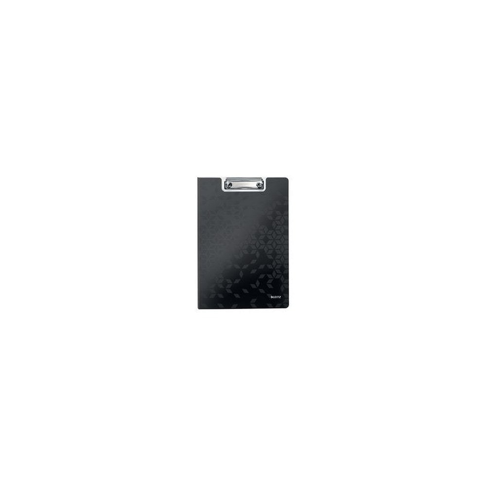 LEITZ Porte-bloc à rabat WOW, A4, polyfoam, noir métallisé