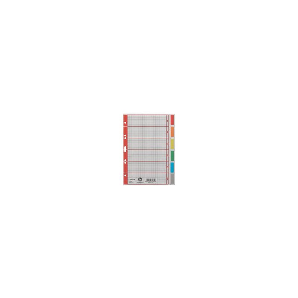 LEITZ Intercalaires en carton extra solide, en blanc, A5, 6