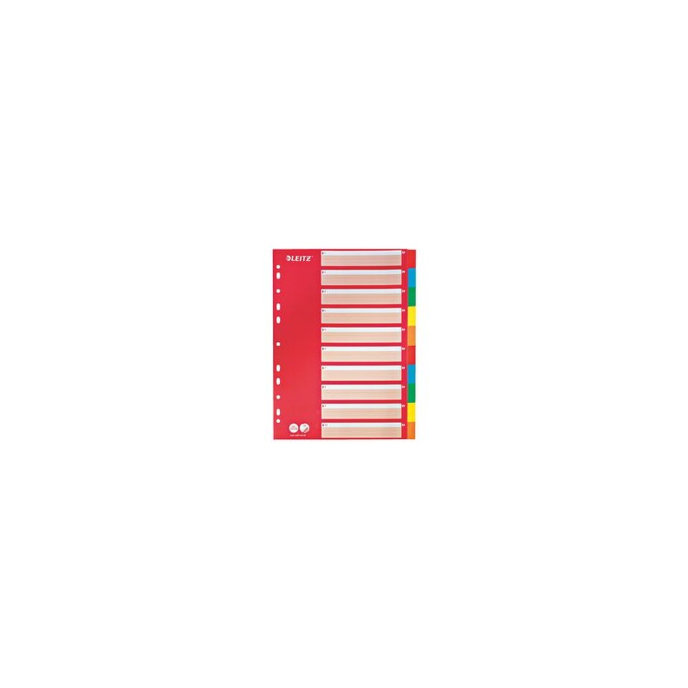 LEITZ Intercalaires en carton, blanc, A4, 10 touches,