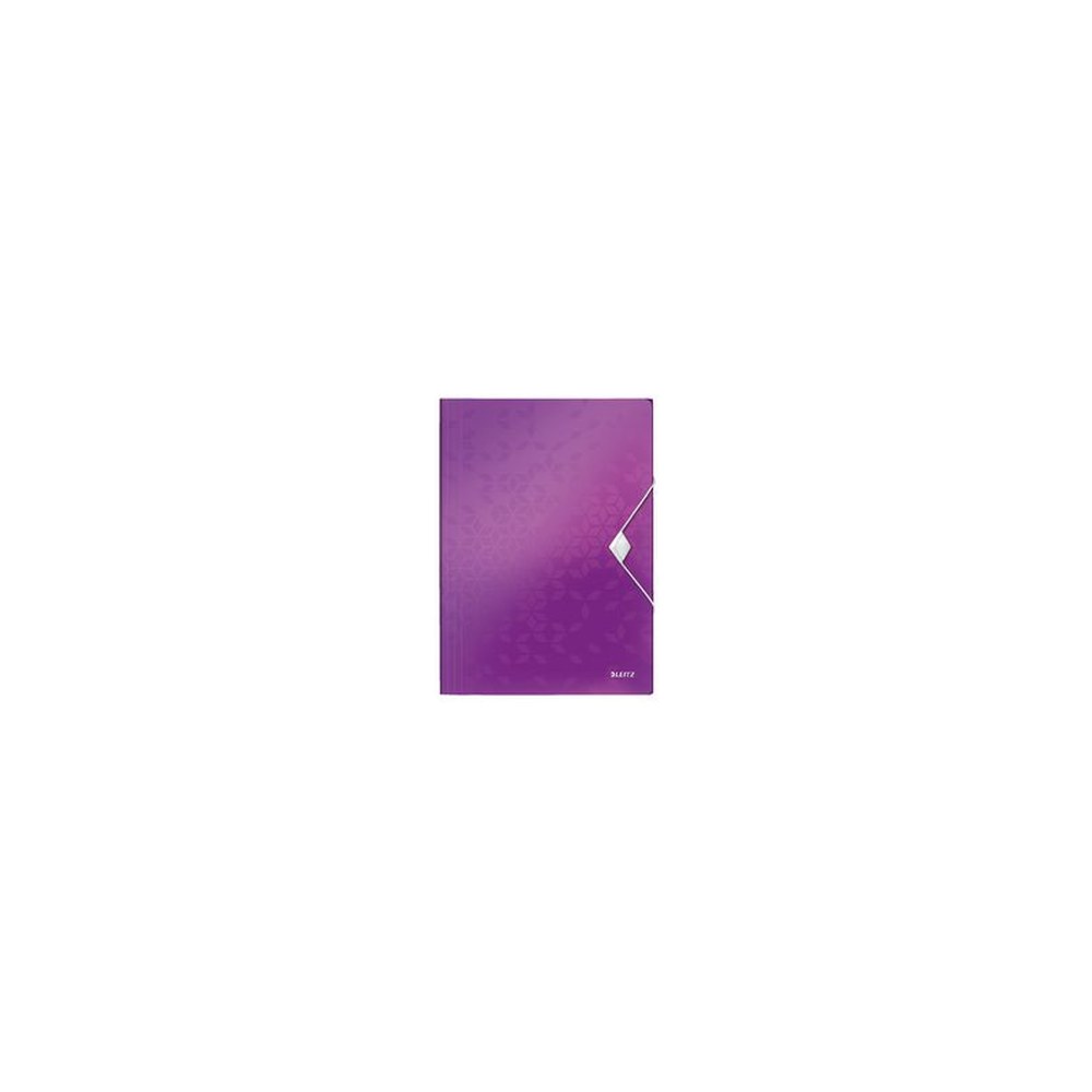 LEITZ Chemise à élastique WOW, A4, PP, violet