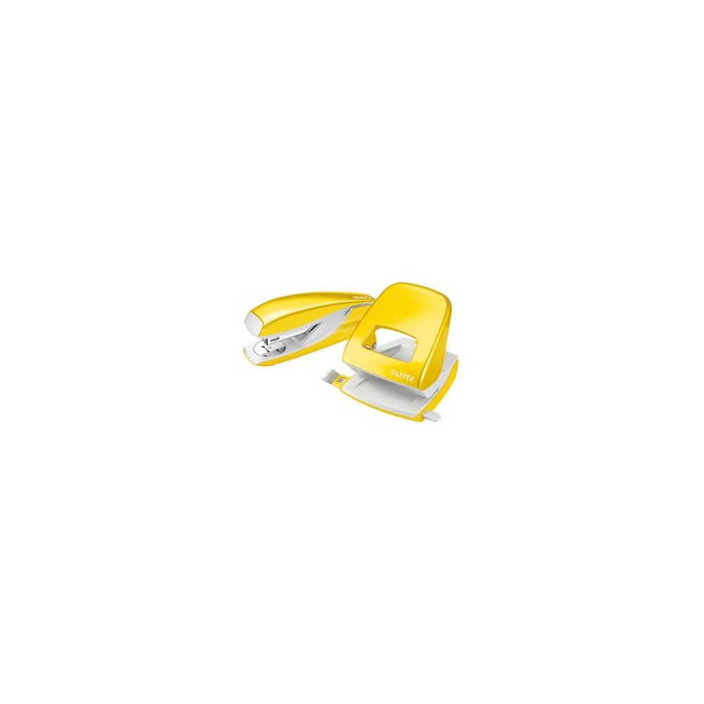 LEITZ Agrafeuse & perforateur Nexxt WOW, jaune métallisé