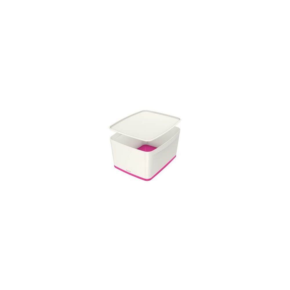 LEITZ Boîte de rangement My Box, 18 litres, blanc / rose
