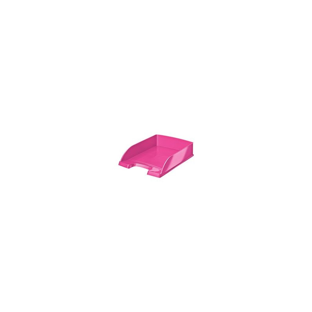 LEITZ Corbeille à courrier Plus WOW, A4, polystyrène, rose
