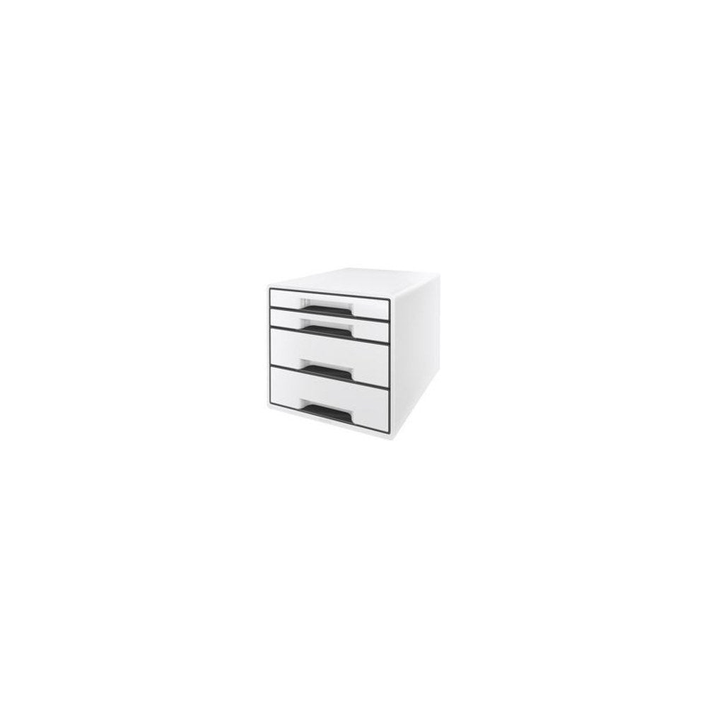 LEITZ Bloc de classement WOW CUBE, 4 tiroirs, blanc perlé/