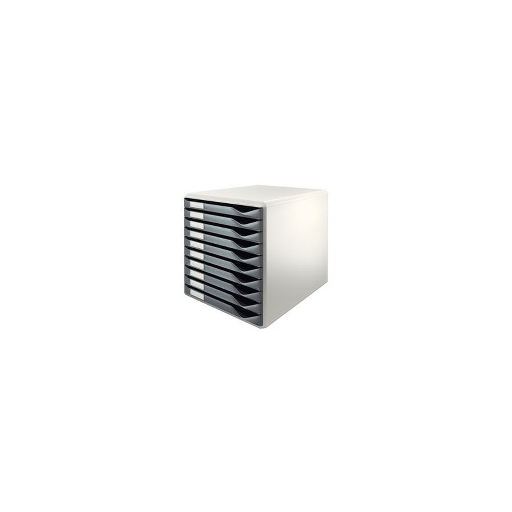 LEITZ Module de classement, 10 tiroirs, gris clair/gris