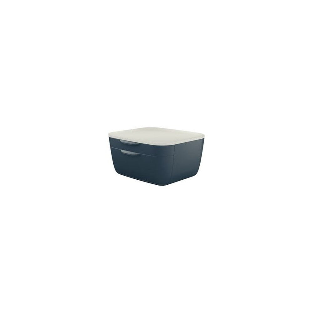 LEITZ Bloc de classement Cosy, 2 tiroirs, gris/gris clair