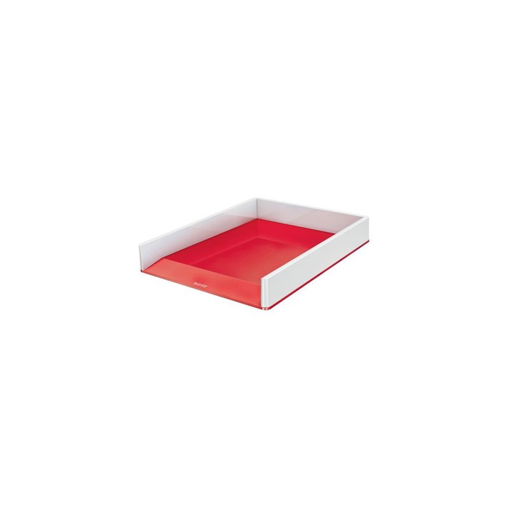 LEITZ Corbeille à courrier WOW Duo Colour, A4, rouge