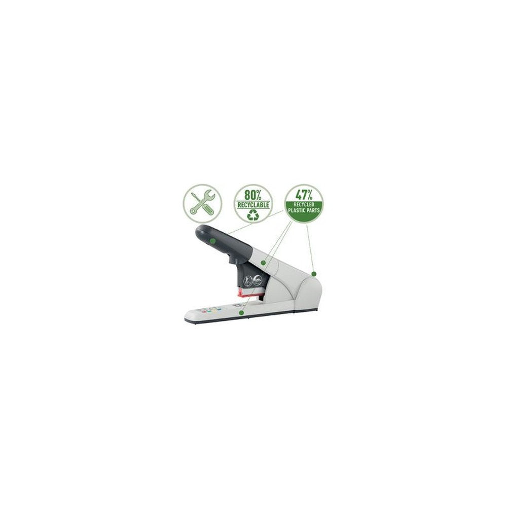 LEITZ Agrafeuse gros travaux 5551, 80 feuilles, argent