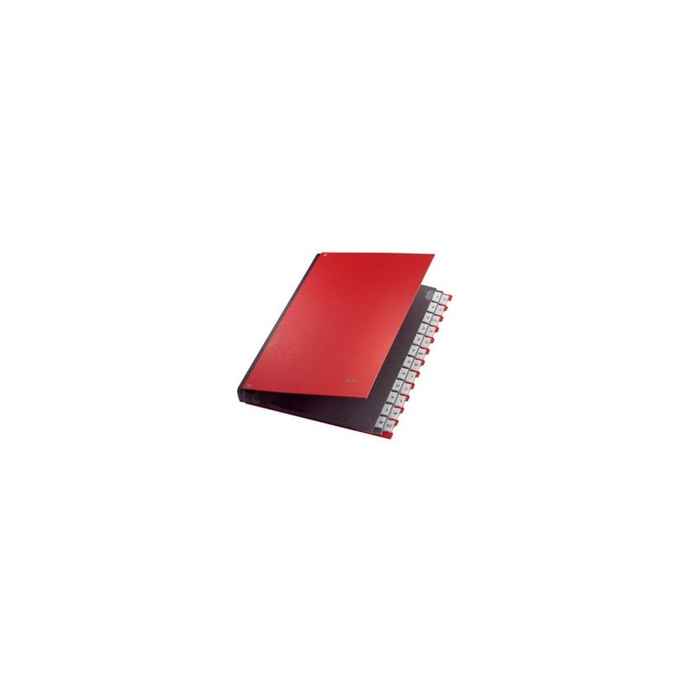 LEITZ Trieur à soufflet, A4, A-Z, 24 compartiments, rouge
