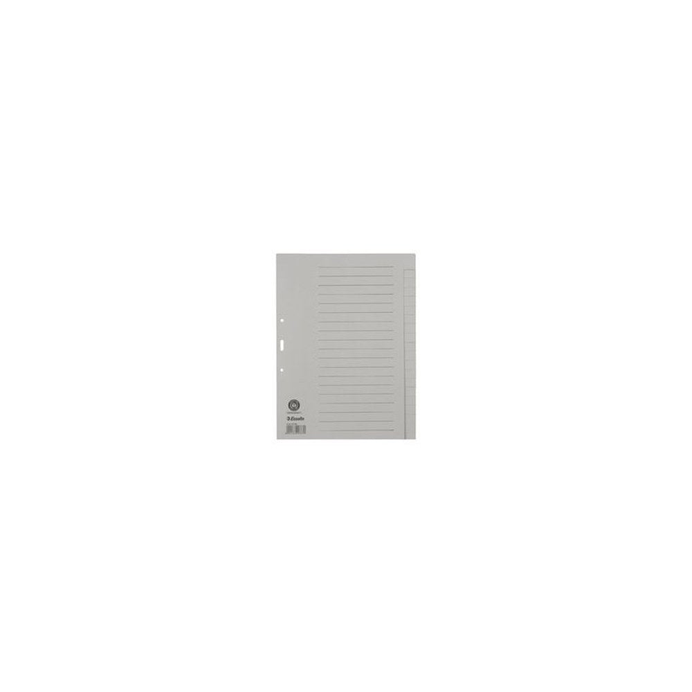 Esselte Intercalaires en papier naturel, uni, A4, 20 touches