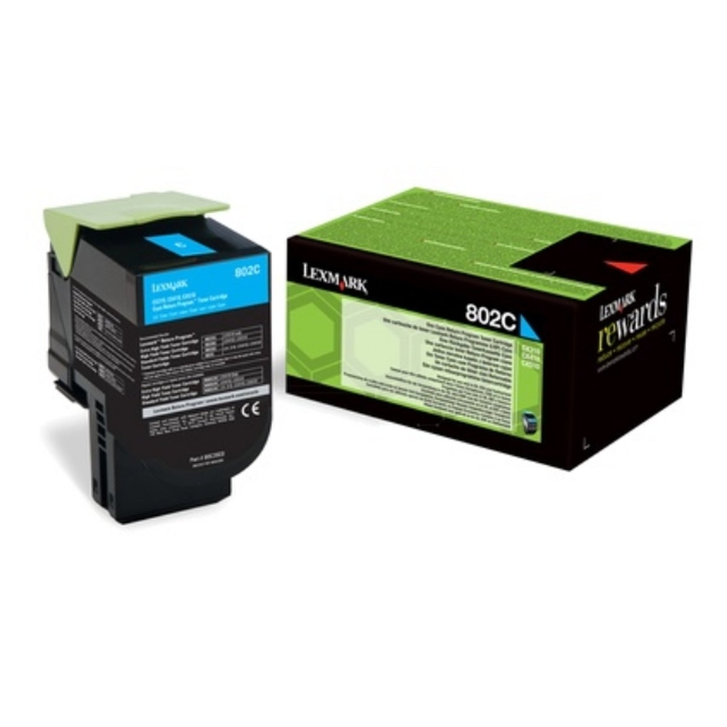 Toner d'origine Lexmark 80C20CE / 802CE - cyan