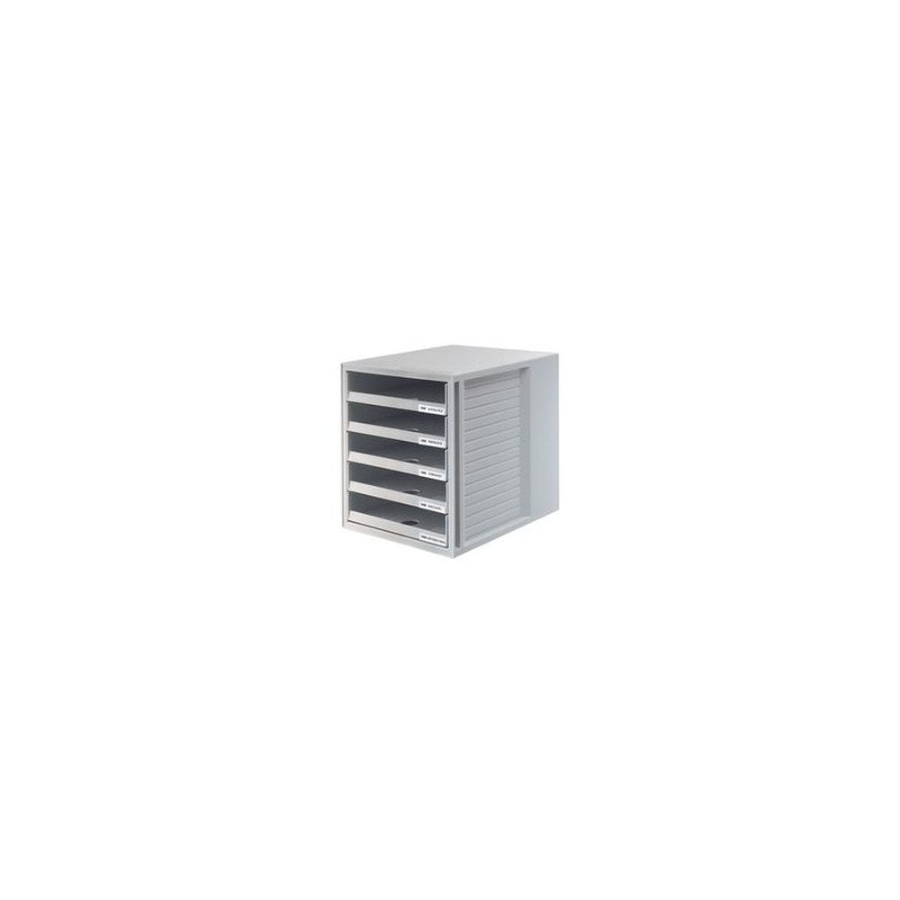 HAN Module de classement, 5 tiroirs ouverts, gris clair