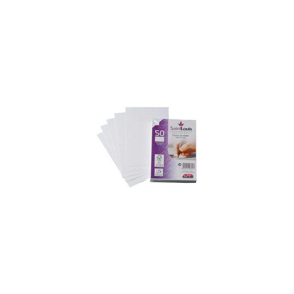 GPV Cartes de visite Saint Louis, 82 x 128 mm, blanc