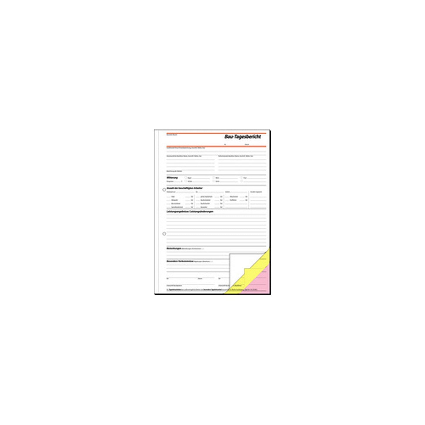 sigel Formularbuch "Bautagebuch", A4, 3 x 40 Blatt, SD