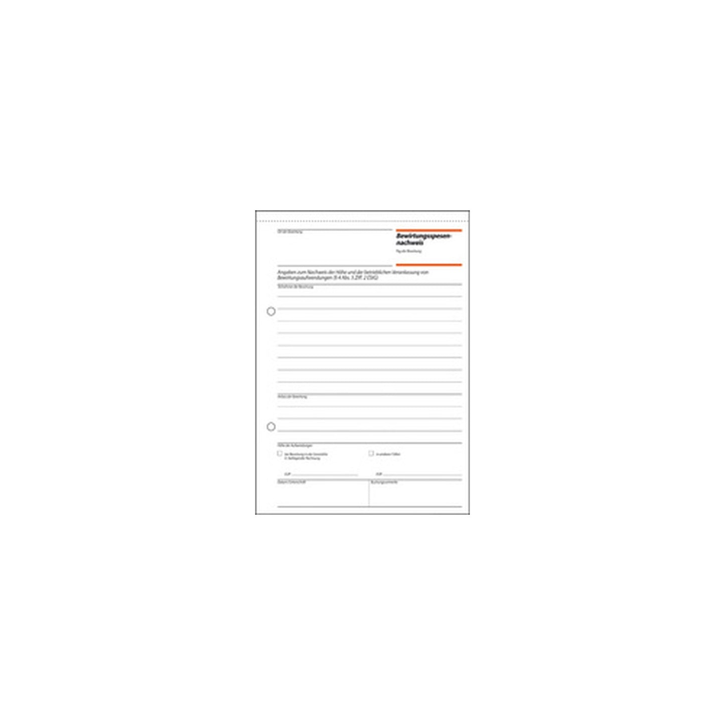 sigel Formularbuch "Bewirtungsspesennachweis", A5, 50 Blatt