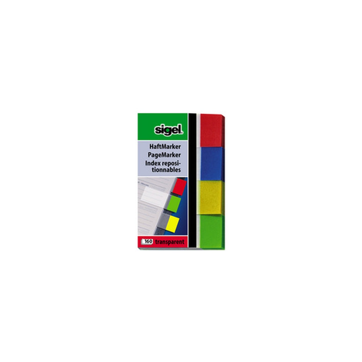 sigel Marque-page repositionnable Transparent, 50 x 20 mm