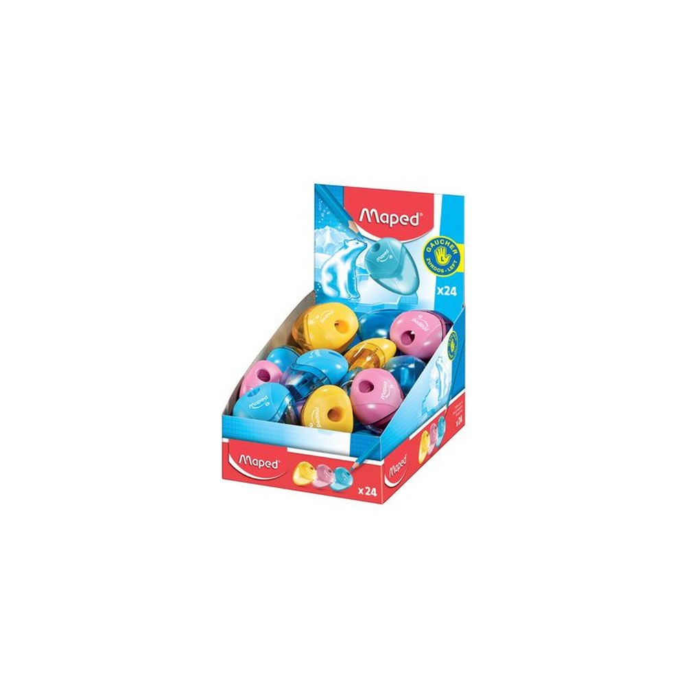 Maped Taille-crayon i-gloo pour gauchers, présentoir 24 x24
