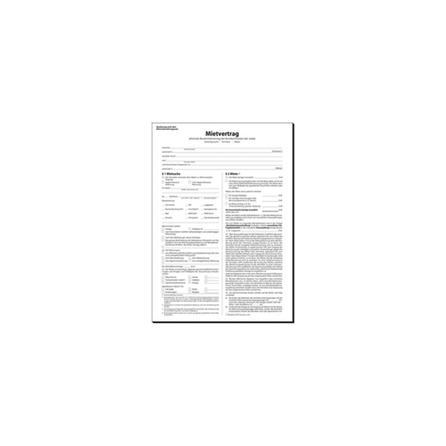 sigel Vordruck "Mietvertrag", SD, A4, 4 x 2 Blatt x25