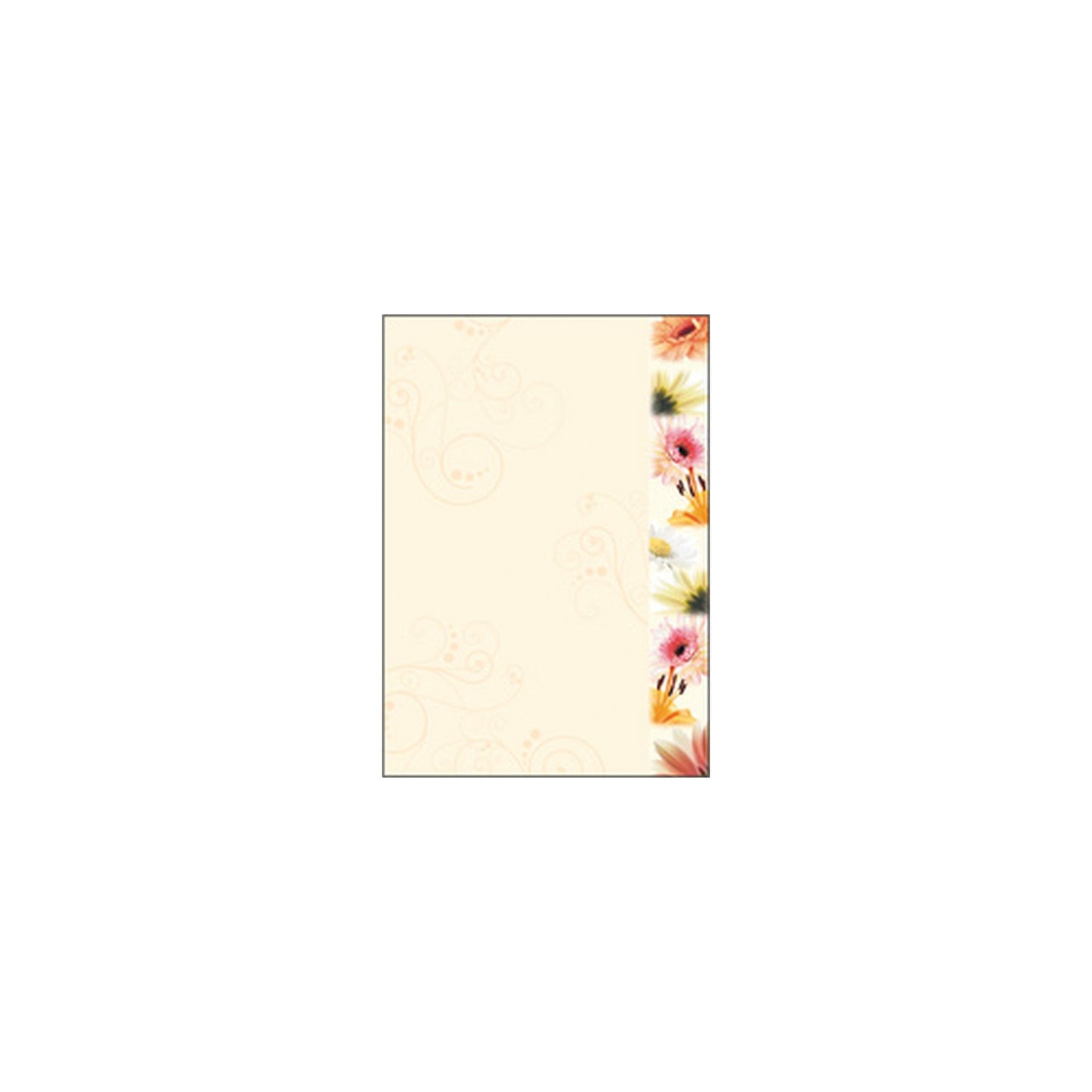 sigel Papier à motif, A4, 90 g/m2, motif "Flowerstyle"