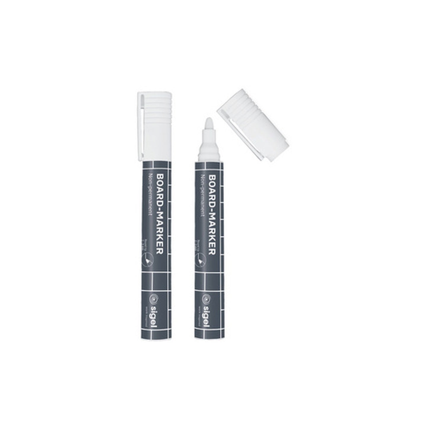 sigel Marqueur universel, pointe ogive: 2 - 3 mm, blanc