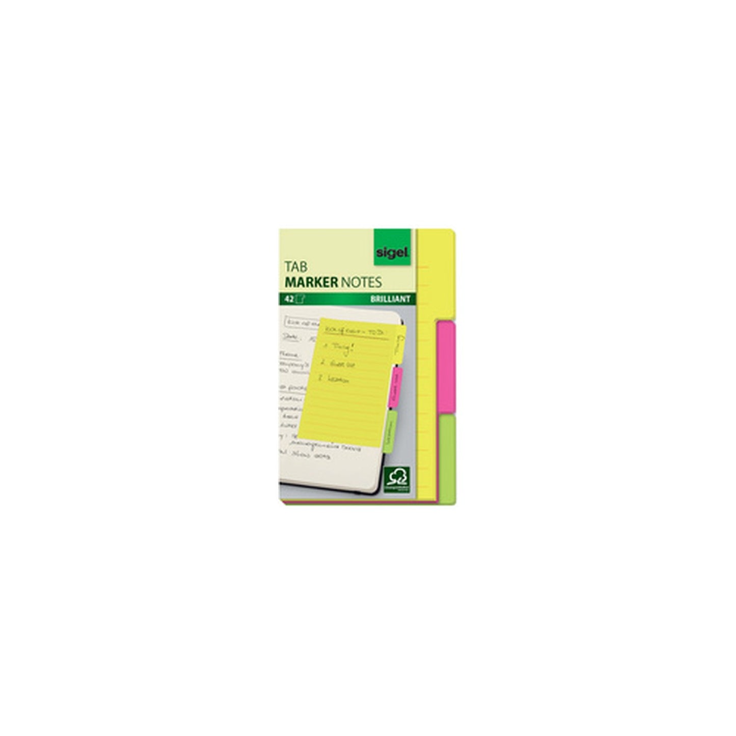 sigel Marque-page auto-adhésif Tab Marker Notes, papier