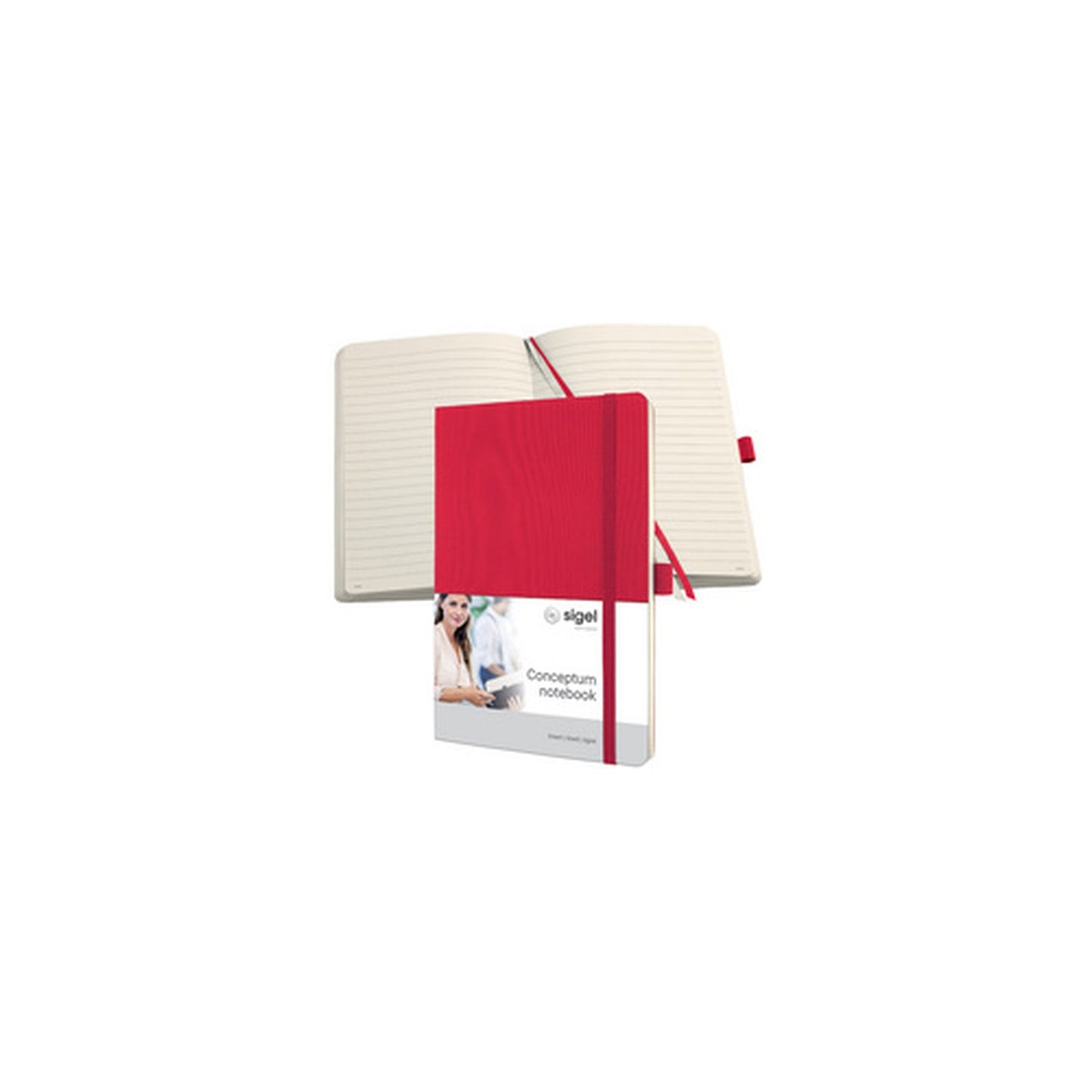 sigel Carnet de notes Conceptum, A5, ligné, rouge