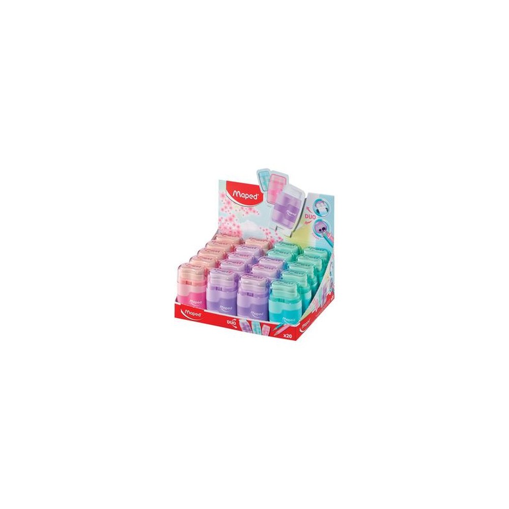 Maped Taille-crayon/gomme Connect Duo PASTEL, par 20 x20