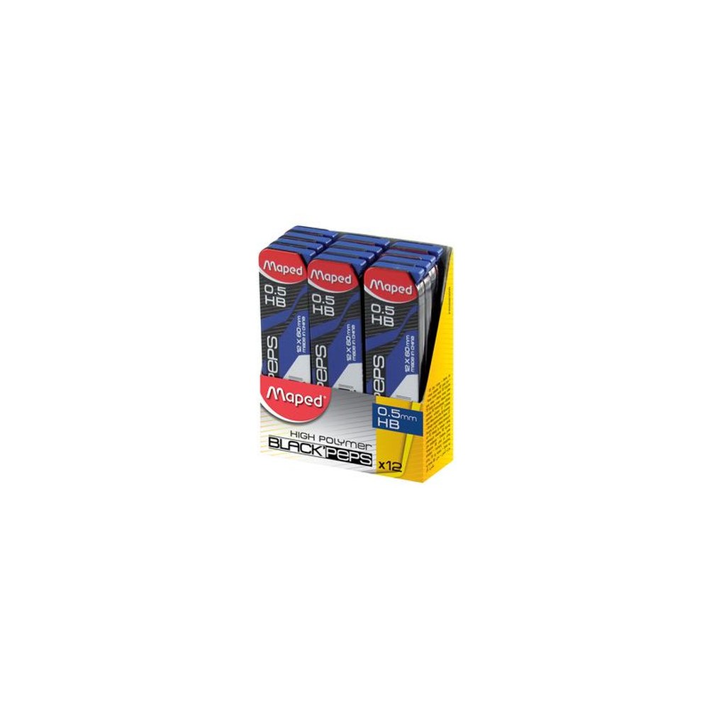 Maped Mines pour porte-mines BLACK'PEPS, 0,7 mm, présentoir x12