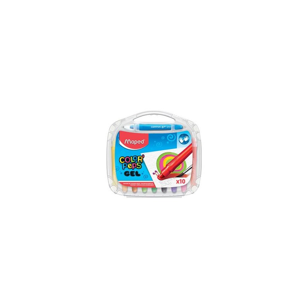 Maped Craie gel COLOR'PEPS GEL, étui plastique de 10