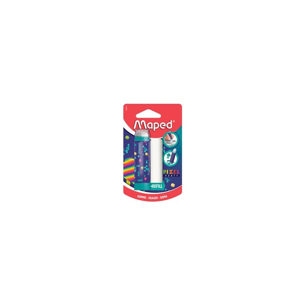 Maped Gomme PIXEL PARTY + gomme de rechange, blister